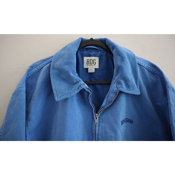 BDG x Urban Outfitters Women Sz L Blue Dex Canvas Oversized Workwear Jacket - Picture 5 of 13